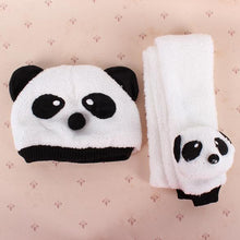 Unisex 1-3Y Baby Girls Boys Hats NeckerchiefBeanie Hat and Scarf Set Cartoon Panda Cap New SM6
