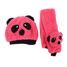 Unisex 1-3Y Baby Girls Boys Hats NeckerchiefBeanie Hat and Scarf Set Cartoon Panda Cap New SM6