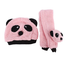 Unisex 1-3Y Baby Girls Boys Hats NeckerchiefBeanie Hat and Scarf Set Cartoon Panda Cap New SM6