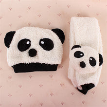 Unisex 1-3Y Baby Girls Boys Hats NeckerchiefBeanie Hat and Scarf Set Cartoon Panda Cap New SM6