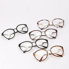 Unisex Women Men Retro Round Nerd Glasses Curving Earstems Semi Metal Frame Spectacles Oculos Feminino SM6