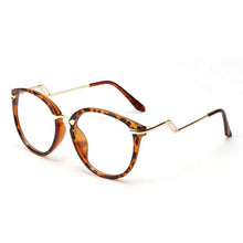 Unisex Women Men Retro Round Nerd Glasses Curving Earstems Semi Metal Frame Spectacles Oculos Feminino SM6