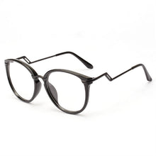 Unisex Women Men Retro Round Nerd Glasses Curving Earstems Semi Metal Frame Spectacles Oculos Feminino SM6