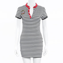 Vestidos Women Stripe Bodycon Dress Casual White Plus Size Sexy Slim Mini Dresses SM6