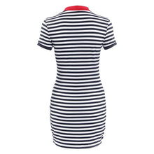 Vestidos Women Stripe Bodycon Dress Casual White Plus Size Sexy Slim Mini Dresses SM6