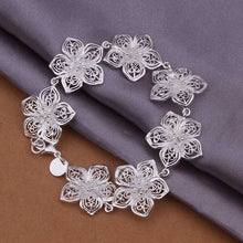 Vintage Trendy Flower Bracelet Women Girls Hollow Bracelets Bangles Jewelry Str  Bracelet SM6