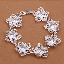 Vintage Trendy Flower Bracelet Women Girls Hollow Bracelets Bangles Jewelry Str  Bracelet SM6