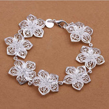 Vintage Trendy Flower Bracelet Women Girls Hollow Bracelets Bangles Jewelry Str  Bracelet SM6