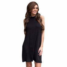 Vogue Women's Ladies Casual Turtle Neck Sleeveless Party Mini Dress SM6
