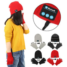 Warm Soft Smart Headset Bluetooth Wireless Beanies Hats  Gloves Set for Women Men Unisex Caps Headphone Speaker SM6