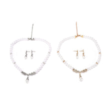 Wedding Bridal Water Drop Crystal Necklace Earrings Set pearl Set SP Earrings Necklaces Jewelry Sets SM6