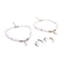 Wedding Bridal Water Drop Crystal Necklace Earrings Set pearl Set SP Earrings Necklaces Jewelry Sets SM6
