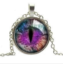 Blue Green Cat Eye Necklace Pendant Charming Rhinestone Ethnic Necklace for Men Women Jewelry SM6