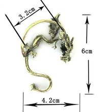 Sale Retro Vintage Black Silver Bronze Punk Temptation Metal Dragon Bite Ear Cuff Clip Wrap Earring Earrings SM6
