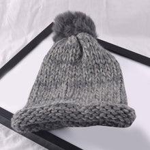 Cap Women  Knitted Wooling Solid Cap  Pompon Ball Hats for Women Warm Braided Beanie Hat Cap Female #1129 SM6
