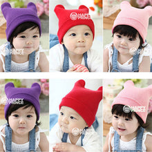 Hat Baby Kids Cute Ox Horn Knitted Wool Hats Boys Girls Warm Beanies Caps 1-9Y SM6