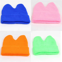 Hat Baby Kids Cute Ox Horn Knitted Wool Hats Boys Girls Warm Beanies Caps 1-9Y SM6