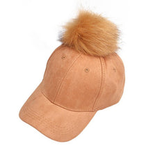 Baseball Cap  New Fashon Women Cotton Raccoon Fur Ball Hip Hop Casual Snapback Women Cap gorras bones &22 SM6