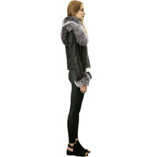 Women Short PU Leather Jacket Faux Fur Long Sleeve Bomber Motorcycle Zipper Coat Slim Punk Outerwear Jaqueta De Couro SM6