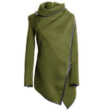 Women's Zipper Wool Coat Long Jacket Windbreaker Parka Outwear NewSM6