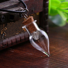 Wish water drop bottle necklace Gifts For Lady s   d elion seeds bottle Irish botanical pendant Necklace SM6