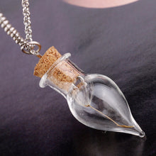 Wish water drop bottle necklace Gifts For Lady s   d elion seeds bottle Irish botanical pendant Necklace SM6