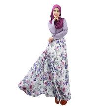 Woman's Kaftan Abaya Jilbab Islamic Muslim Party Wear Long Sleeve Floral Maxi Dress PY3 SM6