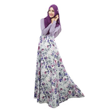 Woman's Kaftan Abaya Jilbab Islamic Muslim Party Wear Long Sleeve Floral Maxi Dress PY3 SM6
