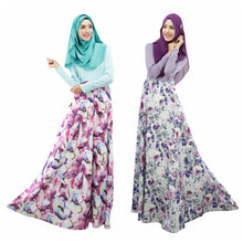 Woman's Kaftan Abaya Jilbab Islamic Muslim Party Wear Long Sleeve Floral Maxi Dress PY3 SM6