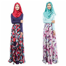 Woman's Kaftan Abaya Jilbab Islamic Muslim Party Wear Long Sleeve Floral Maxi Dress PY3 SM6