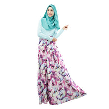 Woman's Kaftan Abaya Jilbab Islamic Muslim Party Wear Long Sleeve Floral Maxi Dress PY3 SM6