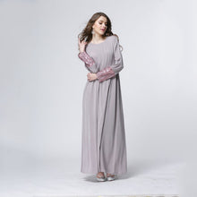 Woman's Kaftan Abaya Jilbab Islamic Muslim Wear Sequin Long Sleeve Maxi Dresses PY3 SM6