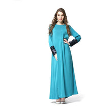 Woman's Kaftan Abaya Jilbab Islamic Muslim Wear Sequin Long Sleeve Maxi Dresses PY3 SM6
