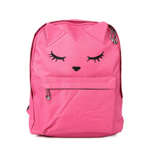 Women Backpack Cat Embroidery Footprint Large Capacity Zipper Adjustable Strap Laptop Bag Casual Teenage Girls School Travel Bag SM6