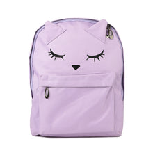 Women Backpack Cat Embroidery Footprint Large Capacity Zipper Adjustable Strap Laptop Bag Casual Teenage Girls School Travel Bag SM6