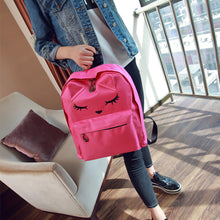 Women Backpack Cat Embroidery Footprint Large Capacity Zipper Adjustable Strap Laptop Bag Casual Teenage Girls School Travel Bag SM6