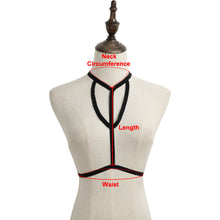 Women Black Harness Sexy Lingerie Spandex Harajuku Chest Harness Cage Bra Pastel Gothic Cutout Bondage Bandage Harness Bralette SM6