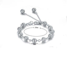 Women Bracelets Link Chain Charm Str  Bracelet Women Jewelry Bangles Silver Plated Hollow Ball Design Bracelet SM6