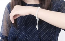 Women Bracelets Link Chain Charm Str  Bracelet Women Jewelry Bangles Silver Plated Hollow Ball Design Bracelet SM6