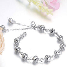 Women Bracelets Link Chain Charm Str  Bracelet Women Jewelry Bangles Silver Plated Hollow Ball Design Bracelet SM6