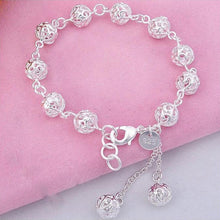 Women Bracelets Link Chain Charm Str  Bracelet Women Jewelry Bangles Silver Plated Hollow Ball Design Bracelet SM6