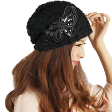 Women Braided Baggy Bowknot Beanie Knit Beret Slouchy Ski Cap SkullSM6