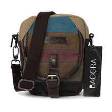 Women Canvas Crossbody Bag Waist Bag Stripes Zipper Belt Bag Leather Hasp Front Pocket Khaki Fanny Bolsas SM6