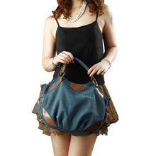 Women Canvas Crossbody Bag PU Leather Splicing Designer Handbag Zipper Vintage Shoulder Tote Bag BrownBurgundy Bolsa Feminina SM6