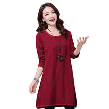 Women Casual Warm Dress Ladies Long Sleeve Crewneck Jumper Slim Pockets Knitted Sweater Mini Dress Vestidos Mujer  SM6