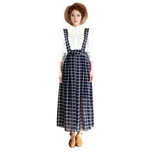Women Chiffon Flared Skirt With Suspenders Braces Pastel Elastic Waist Solid Skirts New SM6