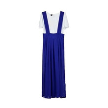 Women Chiffon Flared Skirt With Suspenders Braces Pastel Elastic Waist Solid Skirts New SM6
