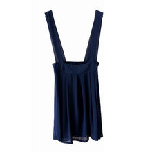 Women Chiffon Flared Skirt With Suspenders Braces Pastel Elastic Waist Solid Skirts New SM6