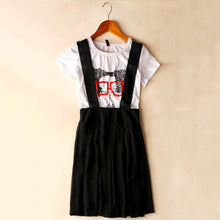 Women Chiffon Flared Skirt With Suspenders Braces Pastel Elastic Waist Solid Skirts New SM6