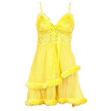 Women Double-layer Sleepwear Nightgown G-string Sexy Feminine Nightie Sexy Lace Casual Ladies Sleepwear Nightdress SM6
